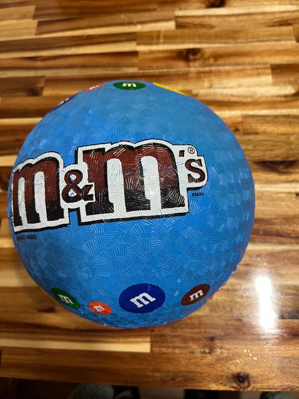 M&M's Blue Rubber Playground Ball with M&M Characters